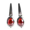 National Standard S925 Sterling Silver Garnet, Retro Craftsmanship, Simple and Fashionable, Women's Earrings