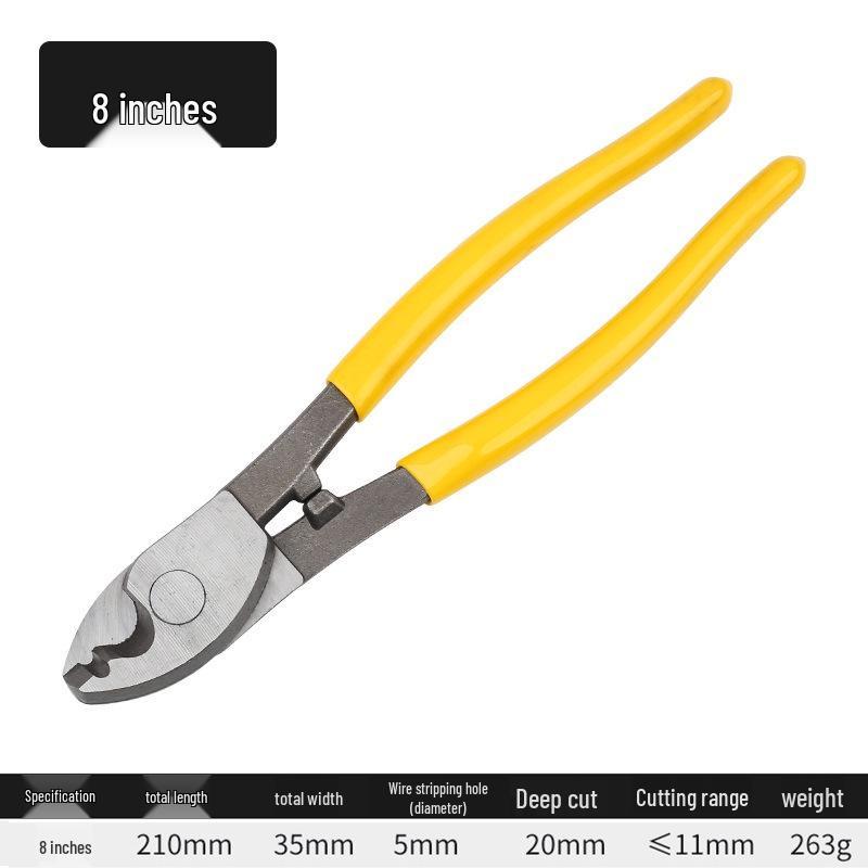Red Flower Cable Stripper - 6, 8, 10 inch Industrial Grade, Labor-Saving Steel Stranded Cable Cutter