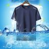 Quick-Dry Ice Silk Short Sleeve T-shirt Men's Summer Loose Plus Size Breathable T-shirt Round Neck Half Sleeve Mesh Sport Top