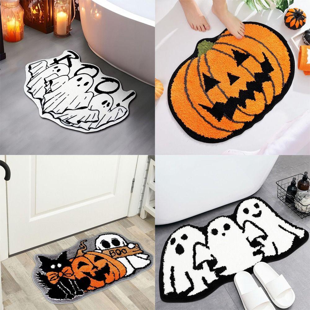New Imitation Cashmere Door Mat Floor Decorative Anti-slip Bathroom Mat Ghosts Goblins Floor Mats Halloween