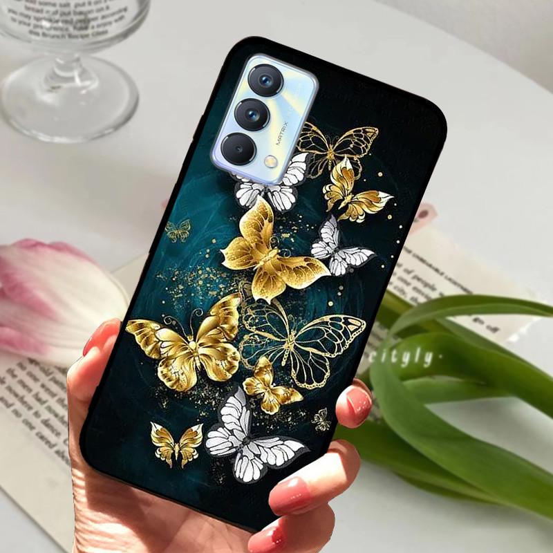 Для чехла Realme GT Master Case Edition Животные Мультфильмы Мягкий Силикон Funda для Телефона Realme GT Master Explorer Чехол Черный Coque