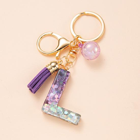 Брелок-подвеска с буквой и кисточкой, блестящие блестки в форме сердца, чашка с буквами, брелок-подвеска, брелок из смолы, аксессуар для кружки