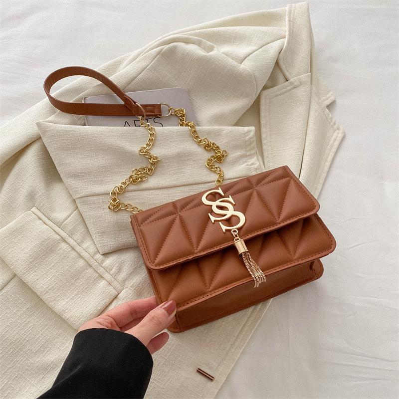 Fashion chain 2025 small square bag beautiful retro foreign style women's bag spring new trendy personality shoulder messenger bag