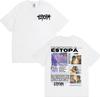 Rapper Estopa 1999 Tour Concert Cover T-shirts Men's Comfort Cotton Oversized T Shirts Hip Hop Vintage Short Sleeve T-shirt Tops