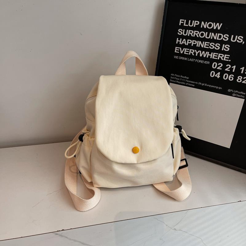 2025 осень новый холщовый рюкзак женский рюкзак для отдыха легкий большой вместимости сумка с клапаном для путешествий студенческий школьный рюкзак
