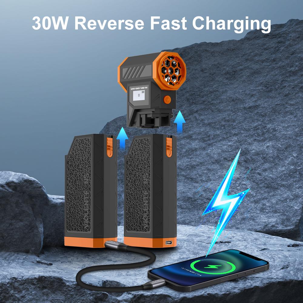 Съемный аккумулятор Мощный вентилятор 800000 об/мин Мощная воздуходувка Бесщеточный мини-турбовентилятор Сменный аккумулятор Электрическая сушилка