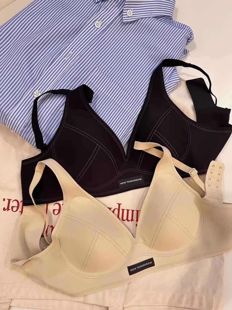 Soft Wireless Push-Up Bra for Women - Thin, Seamless, Side Support, Anti-Sagging, Comfortable Fit