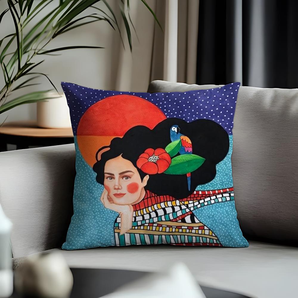 Viral VVintage Oil Paintinging Cushion Cover Antidustmite Pillowcase Invisible Zipper Silky Short Plush Sofa Cushion Cover