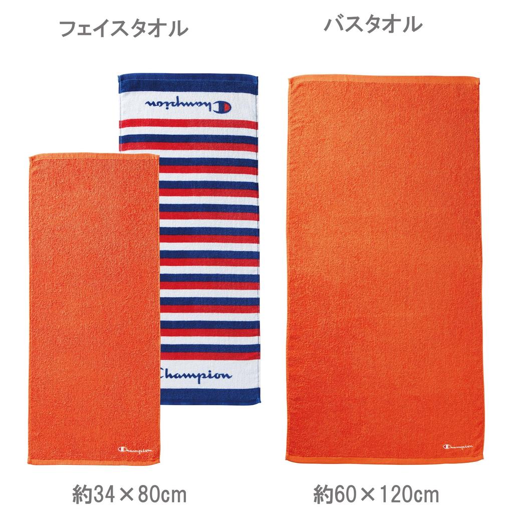 Marushin Champion Bath Champion Free 5065017300 Towel, Orange, 100% Cotton,