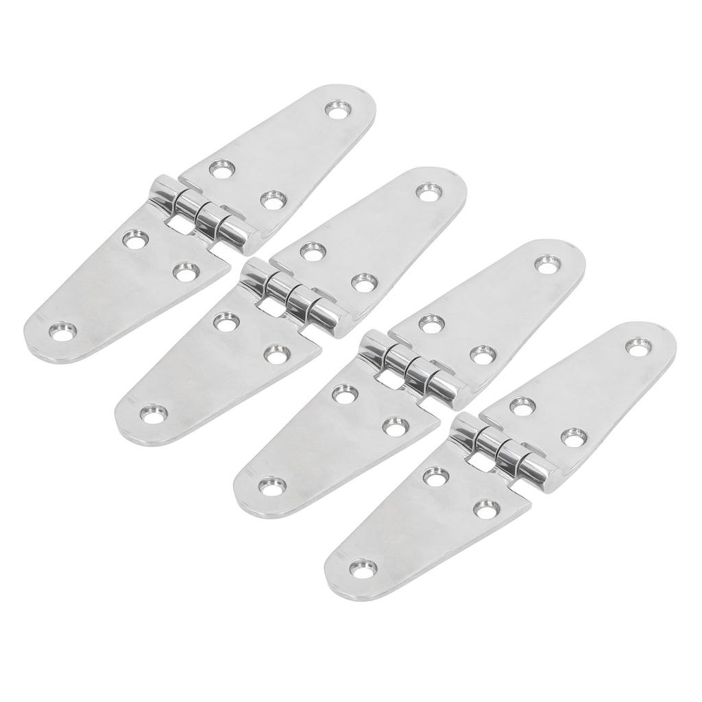 4Pcs Door Hinges 316 Stainless Steel Marine Grade for Boat Cabinet Hatch RVs 6 Holes Hardware
