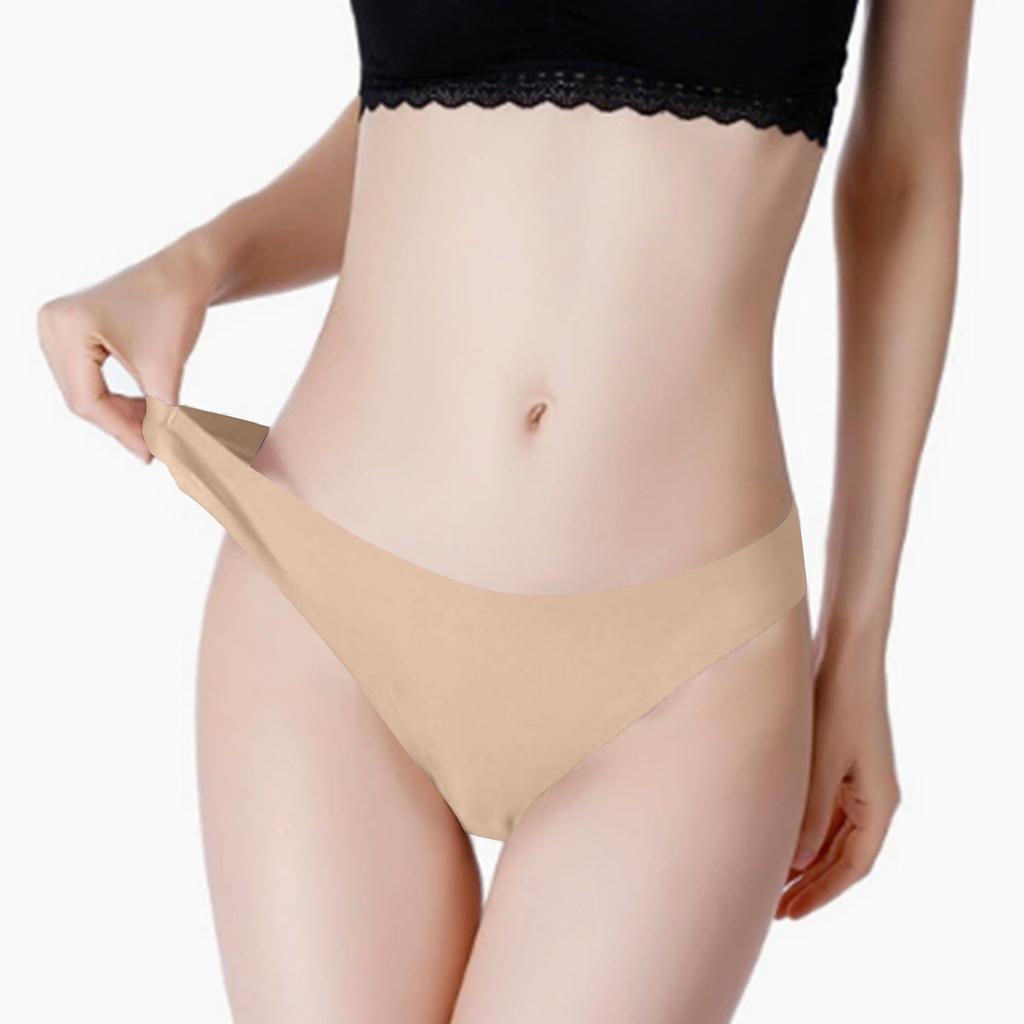 Women's Solid Color Sexy And Comfortable Seamless Thong Panties