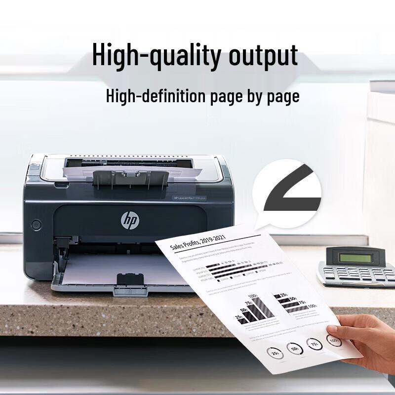 HP LaserJet Pro P1106 Plus Black and White Laser Printer