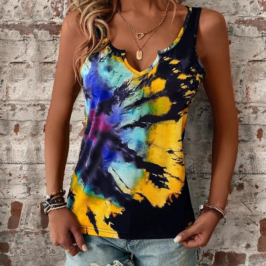 DAFIFY Женская мода лето весна повседневные блузки и рубашки без рукавов с v-образным вырезом