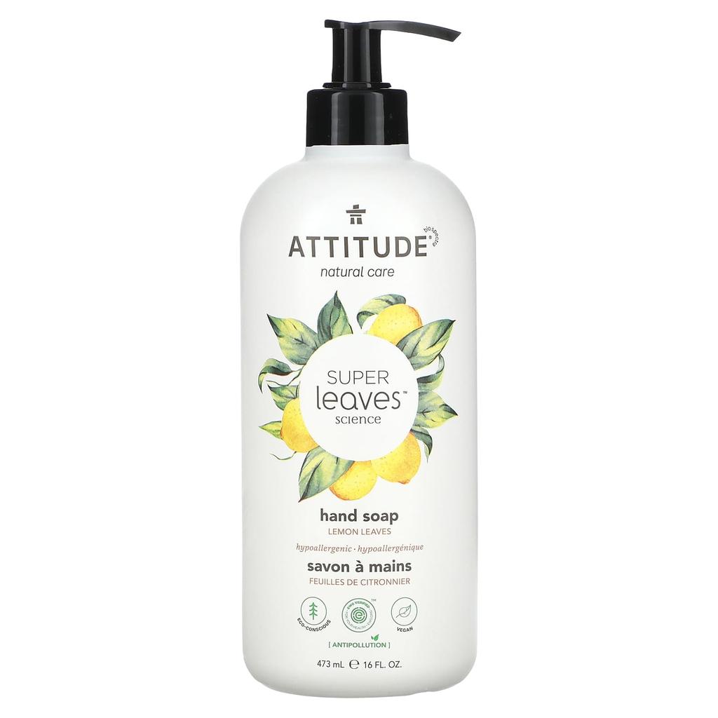 ATTITUDE, Super Leaves Science, мыло для рук, листья лимона, 16 жидких унций (473 мл)