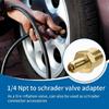 Pack Of 2 Brass Air Inflator Adapters 1/4 Inch NPT Valves Fit for Pneumatic Tool Automotive Tire Inflation And Air Tools