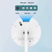 High Quality Portable 12.9 Inch 13 Inch iPad Photo Booth Adjustable Photo Booth Adjustable circular RGB fill light Party Wedding