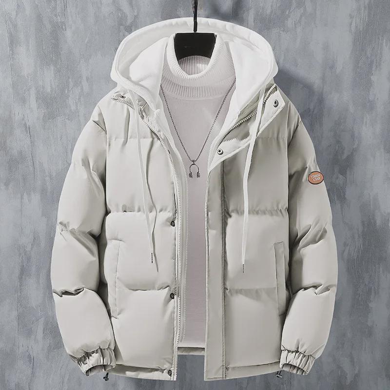 Men's Winter Hooded Cotton Jacket - Trendy, Thick, Warm, and Loose Fit