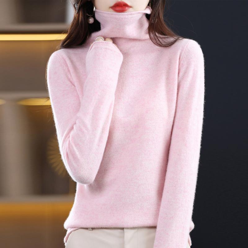 Женский кашемировый свитер Qinghe Cashmere 30% Кашемир 70% Шерсть Осенне-зимний кашемировый пуловер Мягкий и теплый