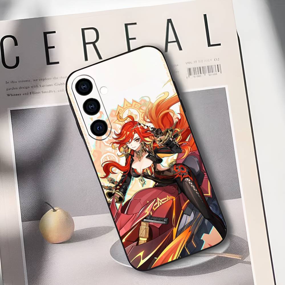 Чехол для телефона M-Mavuika G-Genshin I-Impact для Samsung Galaxy A73,A72,A71,A70,A53,A52,A51, Мягкий силиконовый черный чехол