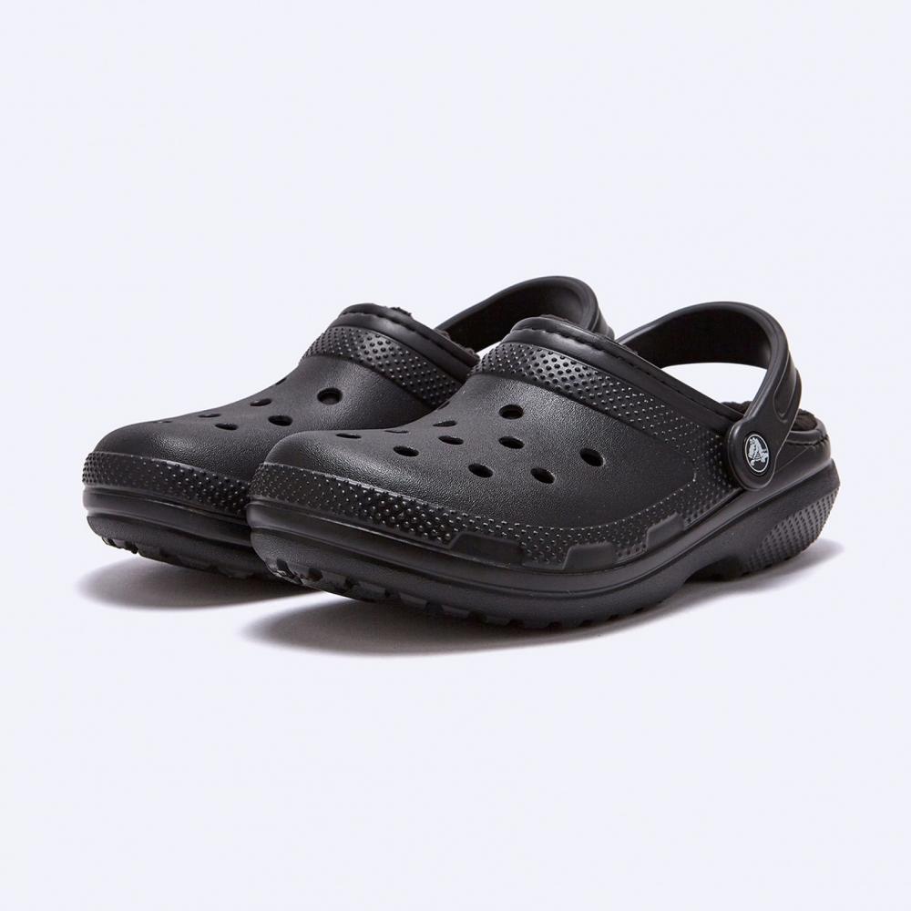 Crocs Классические сабо с подкладкой, черные 203591 060