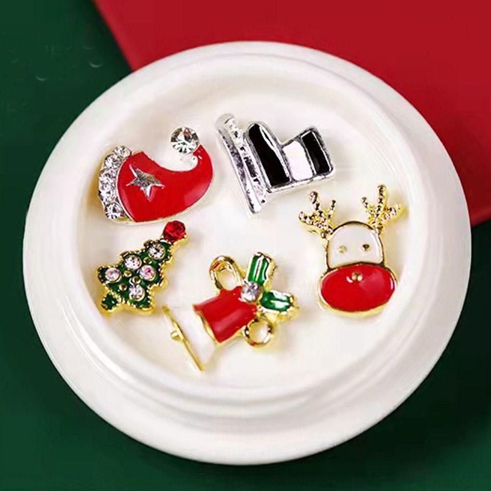 Elk Santa Claus 3D Rhinestones Manicure Accessories Christmas Nail Art Decorations Jewelry Tools