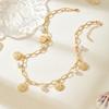 Minimalist Geometric Alloy Necklace With Artificial Pearl Pendant For Casual Women