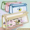 Transparent Pencil Case Mesh Stationery Bag Durable Stationery Storing Bag  Students