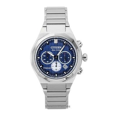 Zenshin Senkei Хронограф Super Titanium Синий циферблат Eco-Drive CA4691-59L 100M Мужские часы