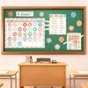 Groovy Classroom Calendar Bulletin Board Set Decorations Retro Hippie Calendar Seasons Weather Chart CTP Bright Paper-Cuts Boho Hippie Wall Decals