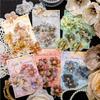 20pcs/pack Hot Stamping Flower Stickers PET Materials Collage Junk Journal DIY Scrapbooking Supplies Aesthetics Decor Sticker