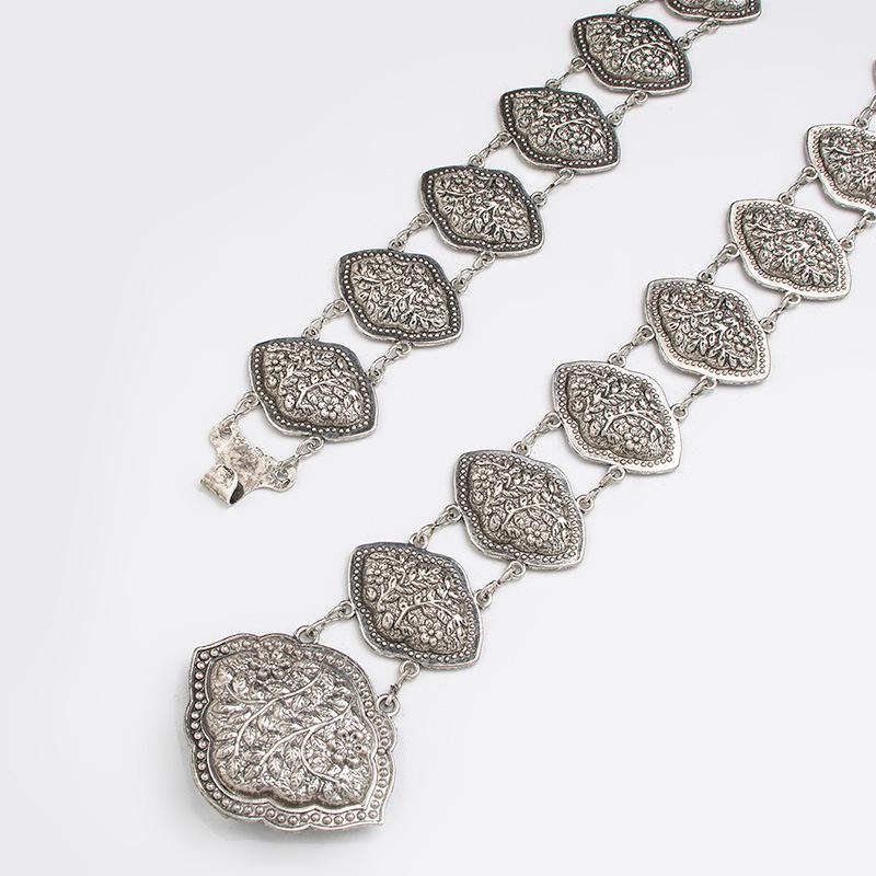 Женский ретро этнический металлический пояс-цепочка на талию для танца живота и украшения платья