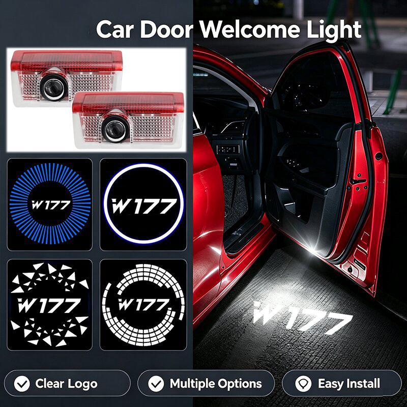 2PCS LED Car Door Welcome Lights for Mercedes Benz A Class W177 2013‑2024 Ghost Shadow Courtesy Projector Lamps Auto Accessories
