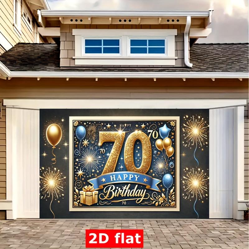 A 2D flat item, suitable for a birthday card for a 70th birthday, made of polyester, party banner, for various festival occasion