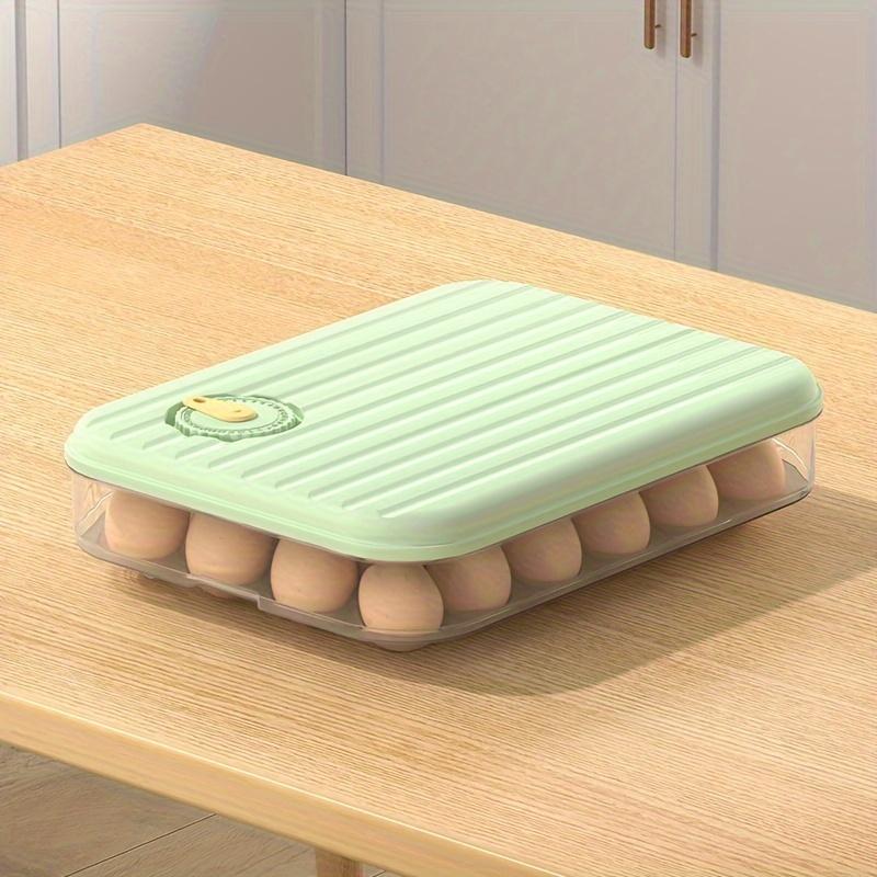 Egg Holder For Refrigerator Deviled Egg With Lid Fridge Egg Storage Stackable Plastic Egg Containers 24 Egg Tray Kitchen Tools
