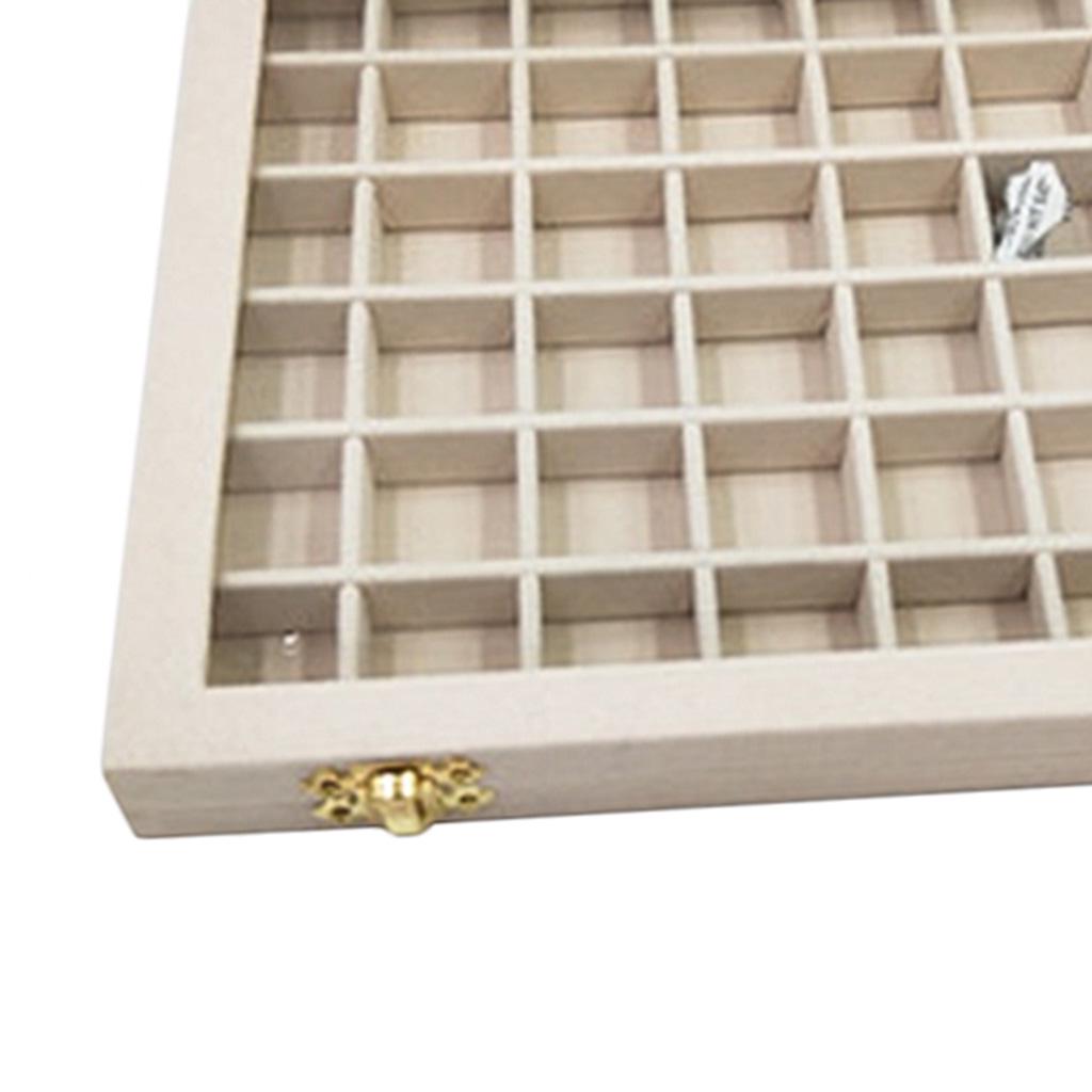 Velvet Stackable Jewelry Display Tray Case for Jewellery Earrings Jewelrys Holders Gray