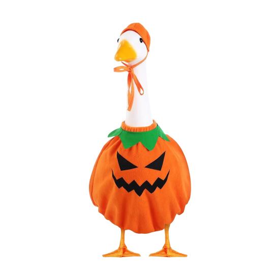 Осенний наряд гуся День благодарения Хэллоуин Рождество Костюм гуся Праздничная одежда для газона для 23-дюймовых газонных гусей Украшение для крыльца и сада