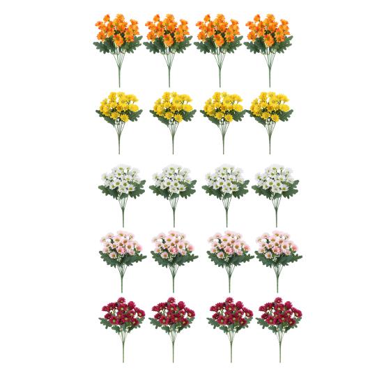 1/5/10/20/25 шт. Искусственный цветок 7 вилок Устойчивый к УФ-лучам Искусственный цветок Дом