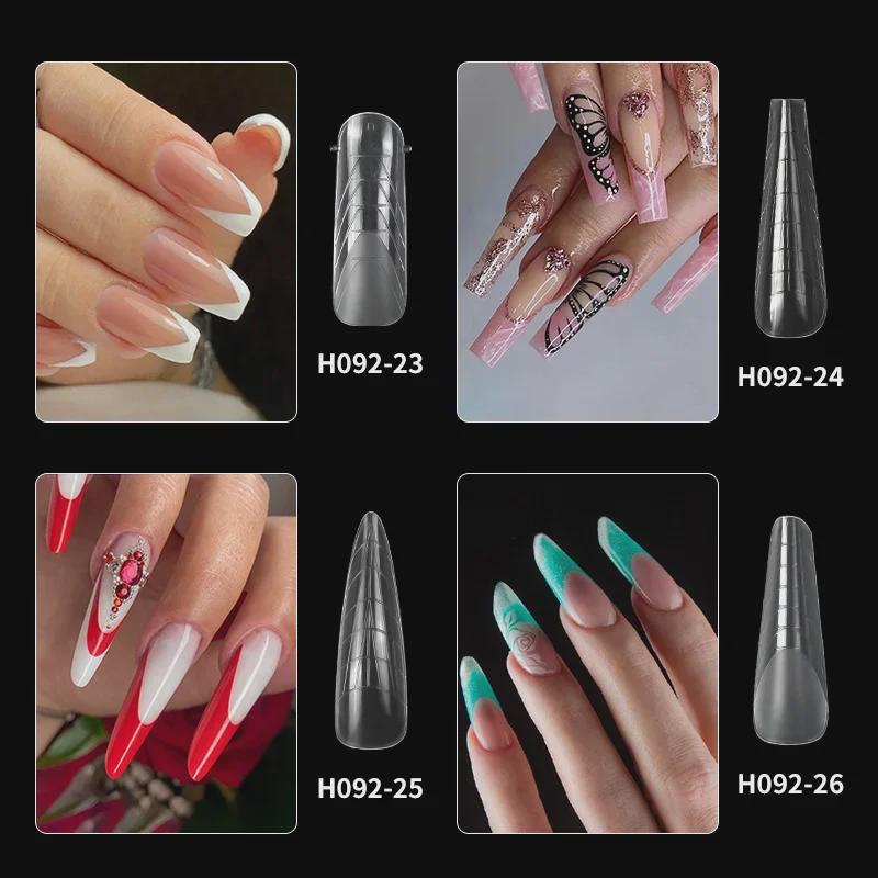 Набор для наращивания ногтей многоразового использования из 120 предметов: Клей, формы и хрустальные гвозди