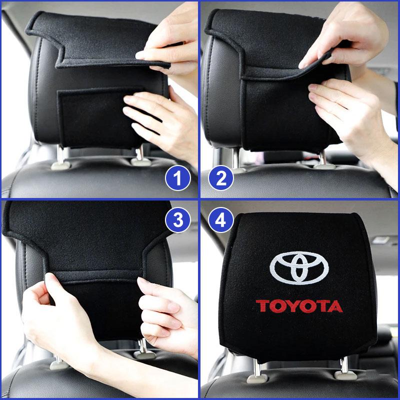 Car Seat Back Headrest Pillow Storage Bag Dustproof Cover For Toyota Avalon Mirai Avensis Prado Hilux VVT-I 4WD Corolla Sw4 TRD