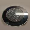 8pcs Round Square Cup Mat Diamond Glass Mirrored Insulation Coaster Kitchen Supplies For Table