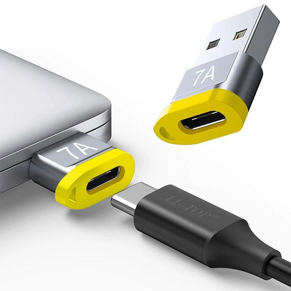 7A Type C Female на USB A Male OTG Адаптер Зарядное устройство Передача данных Конвертер USB C Для телефона Планшета Xiaomi
