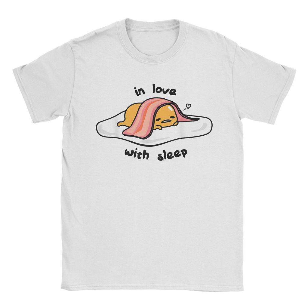 Повседневная футболка Gudetama "Вы заслужили поспать" для мужчин, с круглым вырезом, короткий рукав, хлопковый летний топ