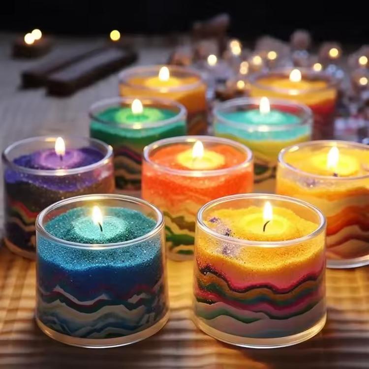 Sand Art Scented Candle Handmade Nature Party Gift Set DIY Candle Making Kit