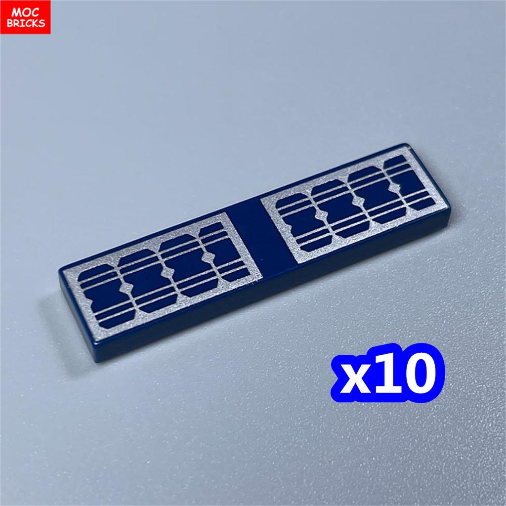 MOC Кубики Солнечная Панель Плитка с Рисунком 1x4 2431pb499 Уличный Фонарь Собранный Городской Дом Строительные Блоки Аксессуары Игрушки для Детей Подарки