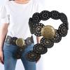 Exaggerated Cowboy Disc Belt Western Style Wide Disc Belt Hollow Belt  for Women