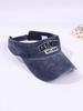 Retro Embroidered Letters Hollow Top Hat & Sun Protection Duckbill Hollow Top Cap - Breathable Sun Hat for Women/Men
