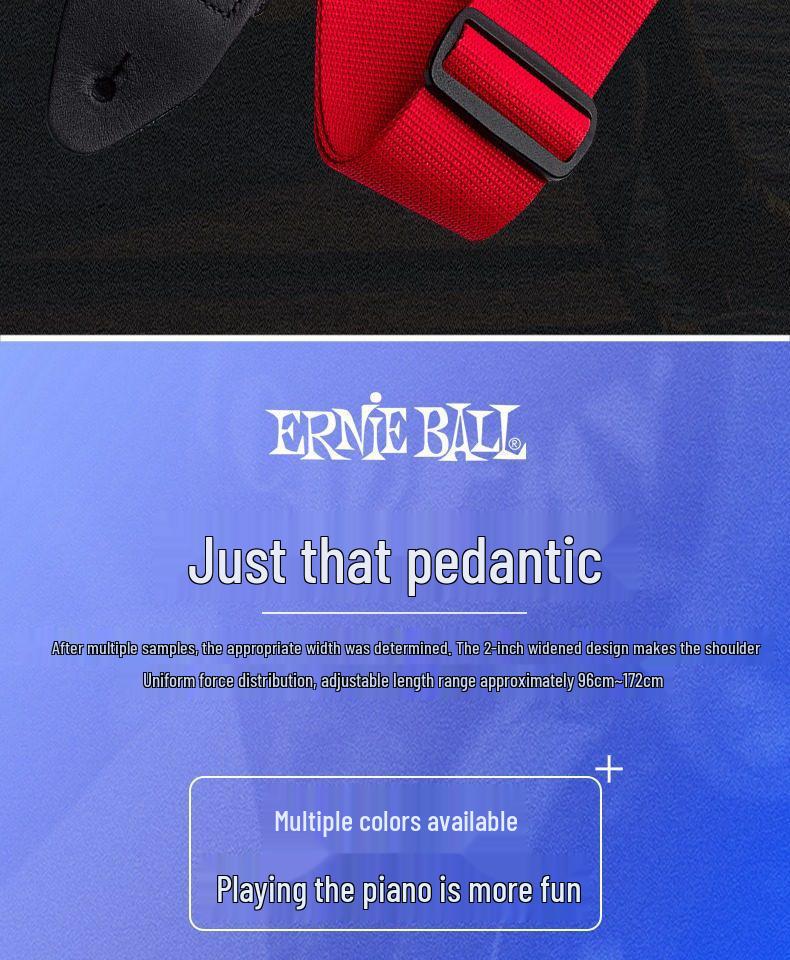 Универсальный ремень для гитары/баса Ernie Ball из бакелита - Удлиненный нейлоновый ремень через плечо