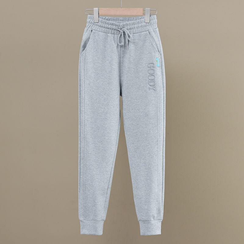 Женские велюровые гаремные спортивные штаны: Зимний корейский стиль, свободные манжеты, эластичная талия, приталенный крой.