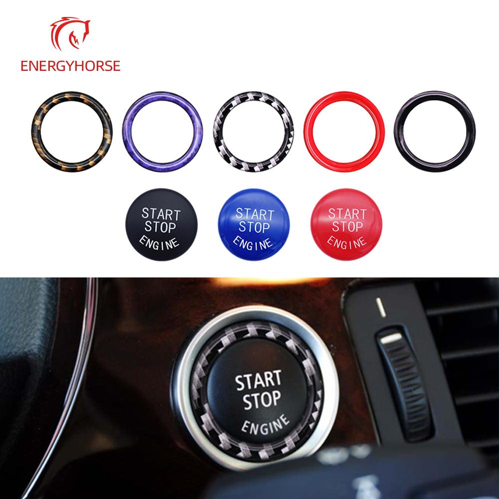61636966714 Car Engine START Button Replace Cover For BMW X1 X5 X6 E71 3 5 Series E90 STOP Switch Key Cover Replacement