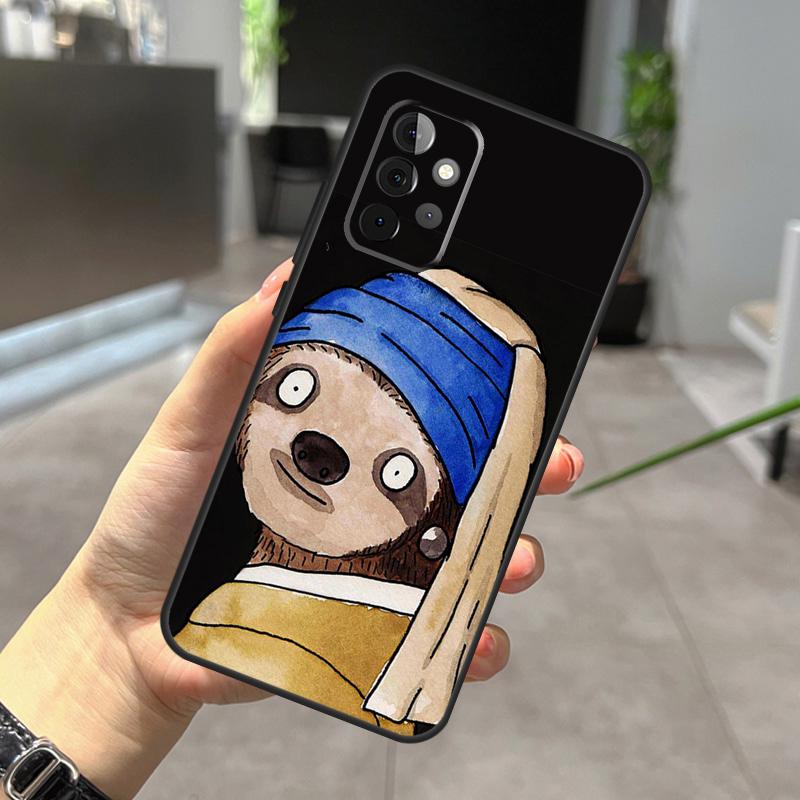 Funny Sloth Case For Samsung Galaxy A22 A32 A52 A15 A16 A05 A26 A36 A56 A53 A33 A13 A34 A54 A14 A35 A55